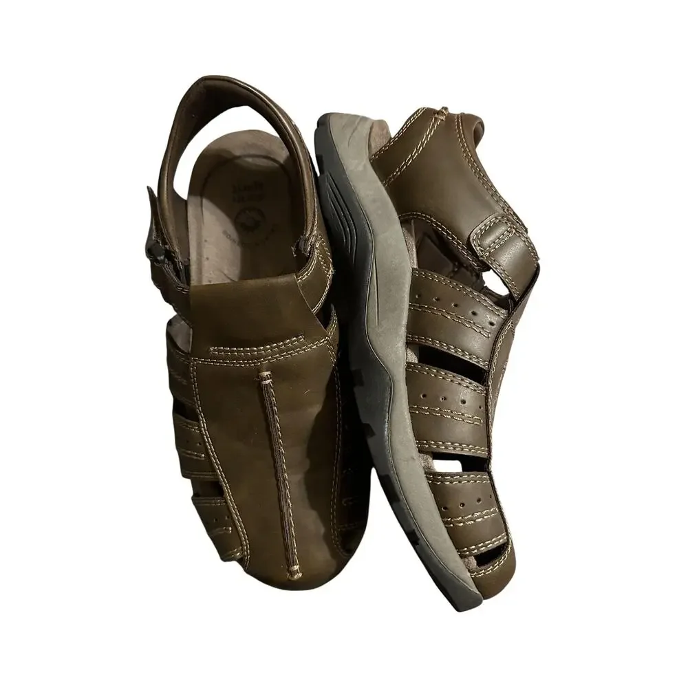 Earth Spirit Sandals Shoes Mens 11 Brown Gelron Cushion Fisherman Slip On Casual